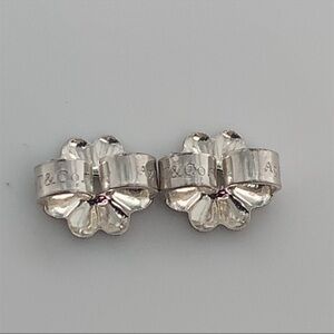 Authentic Tiffany & Co. Pair of butterfly backings for 10MM onyx stud earrings